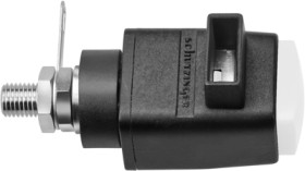 Quick pressure clamp, white, 300 V, 16 A, solder connection/cable lug, nickel-plated, SDK 5230 / WS