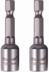 Kluczyk magnetyczny do wkrętaków uchwyt bit 8mm nasadka zestaw 2 SCHMITH