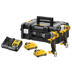 12V Impact driver+hammer drill kit 2x3Ah