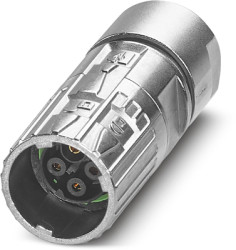 Jack, M17, 4 pole, crimp connection, ONECLICK quick locking system, straight, 1069491