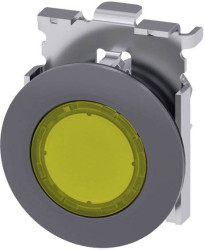 Siemens 3SU10610JD300AA0 3SU1061-0JD30-0AA0 Lampka sygnalizacyjna pierścień przedni metalowy, okrągły przycisk piaskowy