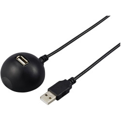 Renkforce RF-5720418 USB 2.0 cable USB-A plug to socket Black 1.50m