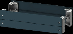 Base corners, with cover, sheet steel, (W x H) 850 x 200 mm, blue green, 8PQ1020-0BA02