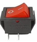MK1012R Przełącznik kołyskowy, czerwony 250V, DPST - otwór montażowy: 22.2x28mm