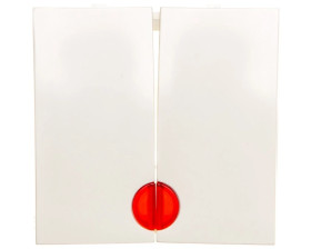 B.Kwadrat Klawisz podwójny z czerwoną soczewką kremowe 5316278992