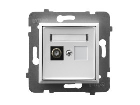 ARIA Gniazdo antenowe typu "F" pojedyncze białe GPA-1UF/m/00 OSPEL