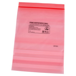 Antistat 003-0003 Pink ESD Ziplock Bag 300 Gauge 6x8&quot; 152 x 203mm PK 100