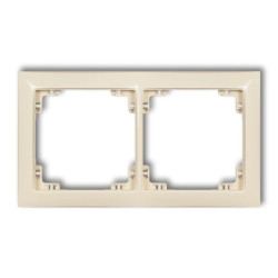 DECO Ramka uniwersalna podwójna z tworzywa DECO Soft beżowy 1DRSO-2