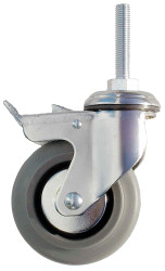 Koło samonastawne średnica kabla 125mm Trzpień gwintowany Guitel Hervieu 90kg wysokość całkowita 158mm