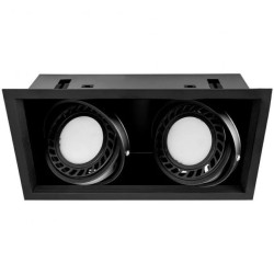 Oprawa VIENA 2xAR111 czarna matowa wpuszczana