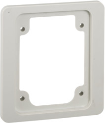 Adapter plate, rectangular, polymer, (W x H) 90 x 100 mm, gray, for outlet, 13136
