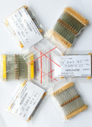 Zestaw rezystorów węglowych 0.125W 990szt.