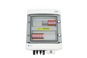 Rozdzielnica przył. DCAC herm. EMITER z ogranicznikiem przepięć DC Dehn 1000V typu 2, 2 x łańcuch PV, 2 x MPPT, EM-102_DCAC