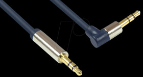 GC-M0048 3.5-mm jack, plug to angled plug, blue, 3.0 m