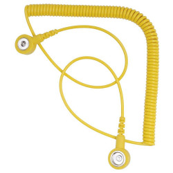 Bernstein Tools 9-341-2 ESD spiral cable Yellow Wristbands for Electronics