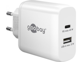 Podwójna szybka ładowarka USB-C PD (45 W) biały 1x...