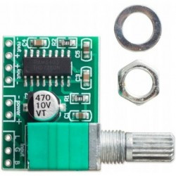 Wzmacniacz stereo 2x3W 5V PAM8403 regulacja