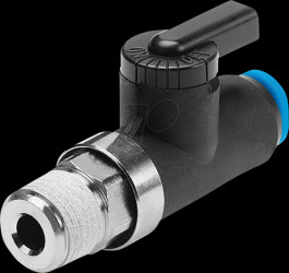 153486 Ball valve, 2/2, bistable, for compressed air, 235 l/min, R1/8 &lt;