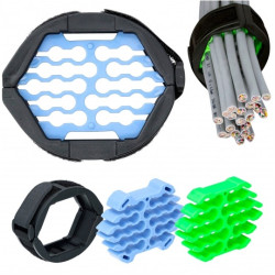 Organizer wiązek kablowych na 24szt. kabli sieciowych ALANTEC