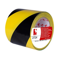 Taśma ostrzegawcza 100mm/33m żółto-czarna 2724 SCAPA