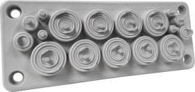 Przepust wielootworowy RMC17 IP65 RAL 7035 kolor szary UL94 V-0 MBA1N17X11