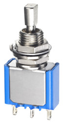 Przełącznik Wł.-wył.-wł. średnica wycięcia 6.5mm SPDT APEM Montaż panelowy długość przełącznika 6.3mm