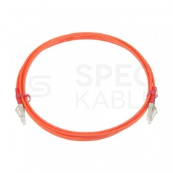 Patchcord światłowodowy FO MM LC/UPC-LC/UPC duplex 50/125 OM2 2.0mm bezhalogenowy LSOH pomarańczowy 3m PFOT
