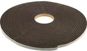 Taśma piankowa, 15m x 12mm x 6mm, kolor: Czarny, RS PRO