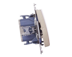 Simon 54 Łącznik krzyżowy z podświetleniem, szybkozłącza, złoty mat DW7L.01/44