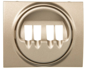 SISTENA LIFE Plakietka gniazda głośnikowego podwójnego titan 771425