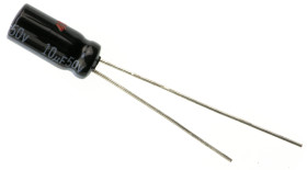 Kondensator 10μF 50V dc Radialny, Otwór przelotowy Panasonic roztaw: 2mm 5 (Dia.) x 11mm