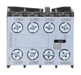 Blok styków pomocniczych WEG 4 2NC + 2NO BFC4 Śruba montaż czołowy