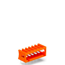 WAGO 734-263 3 Pole 3.81mm 10A MCS Horizontal Male Header Closed Orange