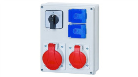 Rozdzielnica Budowlana Florencja 1X5p 16A 1X5p 32A 2X2p+Z Przełącznik 0-1...