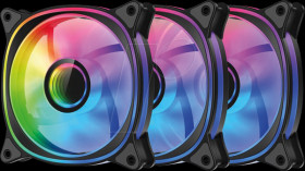 LC-CF-120-ARGB-KIT-R-B LC Power ARGB Reverse fan set of 3, 120 mm, black, controller hu