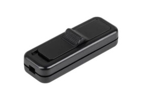 Przełącznik elektryczny przelotowy czarny mały 2A / 230V