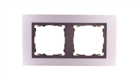 Simon 82 Ramka Podwójna Pozioma Imetalowa Nox Mat/ Ramka Pośrednia Grafit...