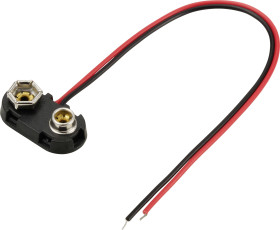 Klips baterii TRU COMPONENTS TC-13220608 1 x Blok. 9 V , złącze zatrzaskowe, (D x S) 24 mm x 13 mm
