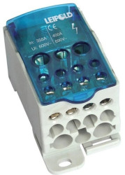 Blok rozdzielczy, mostek łączeniowy 400 A 1x95-185mm,2x6-35mm,5x2,5-16mm,4x2,5-10mm UKK400A