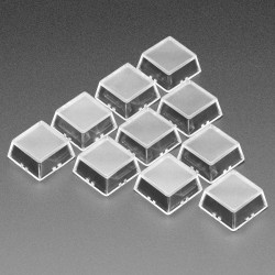 Black Relegendable Plastic Keycaps for MX Compatible Switches - 10 pack