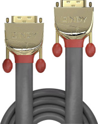Kabel DVI LINDY LINDY 20m DVI-D Dual Link Kabel Gold 36208, DVI 24+1pin do DVI 24+1pin., 20.00 m