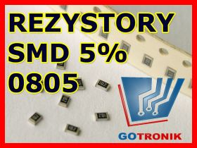 Zestaw rezystorów SMD 0805 117 wartości x 50 sztuk