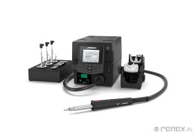 Cyfrowa stacja na gorące powietrze JBC TE z podstawką ekstrakcyjną