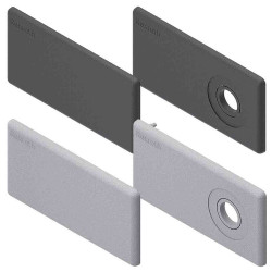 Zaślepka Ø tulei 8.4mm Czarny Przykrywka Polipropylenowe pasujący profil 45 x 90 mm