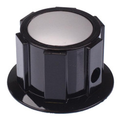 Satin Cap Black Knob 6mm Set Screw K1C FC1622