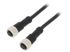 M12A08FL12AFLSD002 Kabel do czujników/automatyki 8PIN M12-M12 2m wtyk wtyk