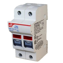 Rozłącznik, podstawa bezpiecznikowa PMX 2P do bezpieczników 10x38 , 1000V DC, 32A, dla instalacji PV z sygnalizacją 485153