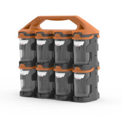 Organizer Q2x16 QuestSystem, pomarańczowy 16 pojemników