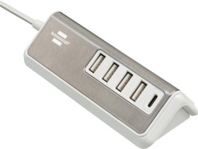 brennenstuhlestilo USB multi charger z tekstylnym kablem 1,5m 4x ladowarka USB typ A + 1x ladowarka typ C