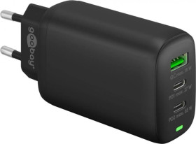 USB-C™ PD 3x wieloportowa szybka ładowarka (65 W) czarna, 61760